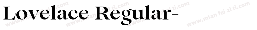 Lovelace Regular字体转换